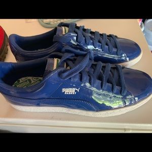 Puma basket blue shiny